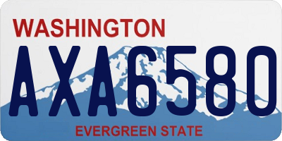 WA license plate AXA6580