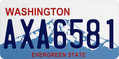 WA license plate AXA6581