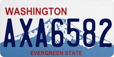 WA license plate AXA6582