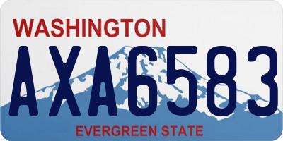 WA license plate AXA6583