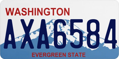 WA license plate AXA6584