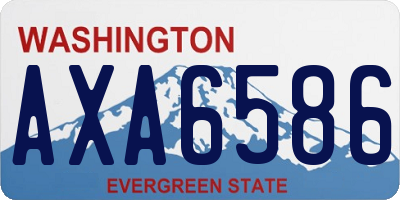 WA license plate AXA6586