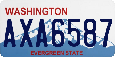 WA license plate AXA6587
