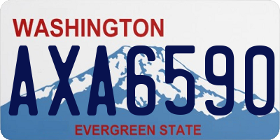 WA license plate AXA6590