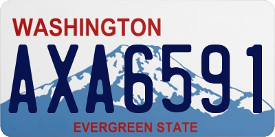 WA license plate AXA6591