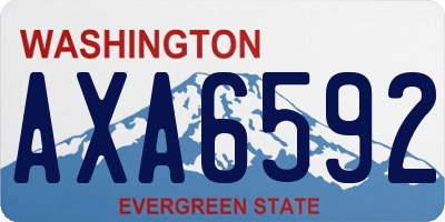 WA license plate AXA6592