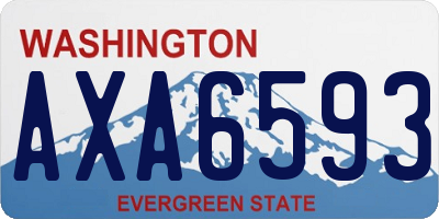 WA license plate AXA6593