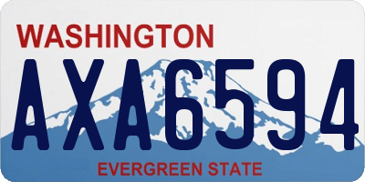 WA license plate AXA6594
