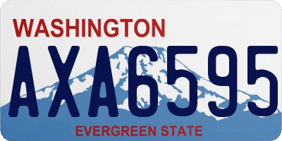 WA license plate AXA6595