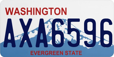 WA license plate AXA6596