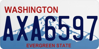 WA license plate AXA6597