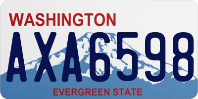 WA license plate AXA6598