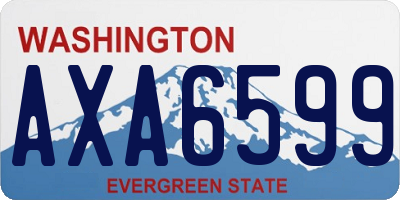 WA license plate AXA6599