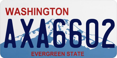 WA license plate AXA6602