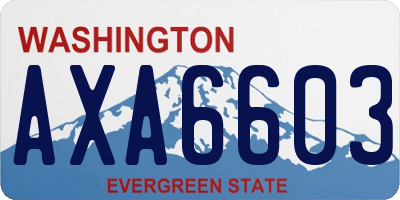 WA license plate AXA6603