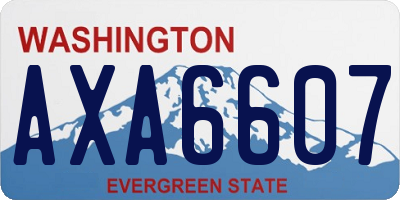 WA license plate AXA6607