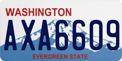 WA license plate AXA6609