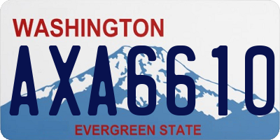WA license plate AXA6610