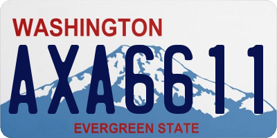 WA license plate AXA6611