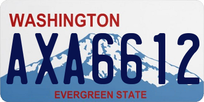 WA license plate AXA6612