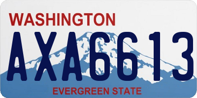 WA license plate AXA6613