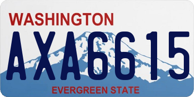 WA license plate AXA6615