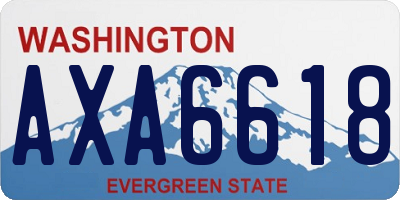 WA license plate AXA6618