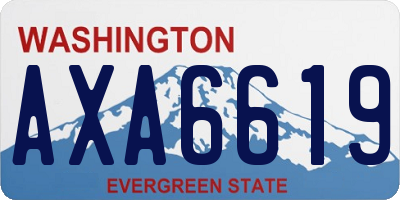 WA license plate AXA6619