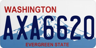 WA license plate AXA6620