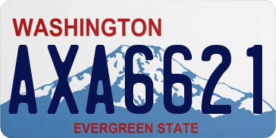 WA license plate AXA6621