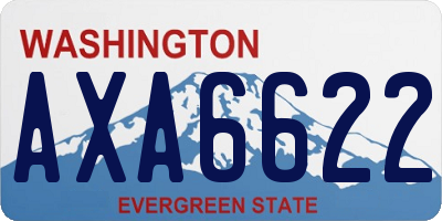 WA license plate AXA6622