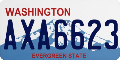 WA license plate AXA6623