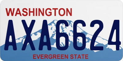 WA license plate AXA6624