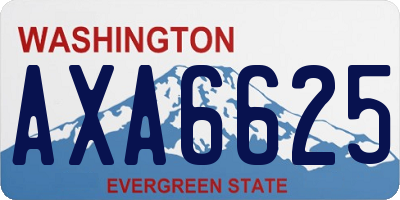 WA license plate AXA6625
