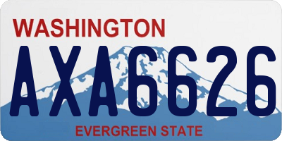 WA license plate AXA6626