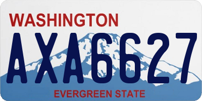 WA license plate AXA6627