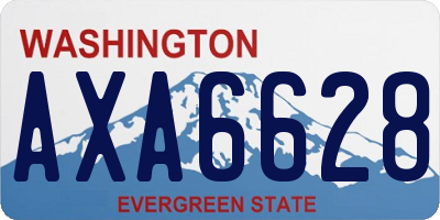 WA license plate AXA6628