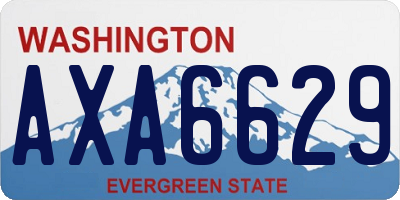 WA license plate AXA6629