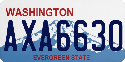 WA license plate AXA6630