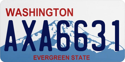 WA license plate AXA6631