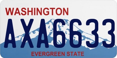 WA license plate AXA6633