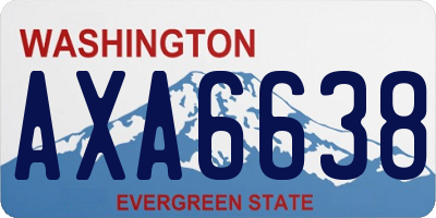 WA license plate AXA6638