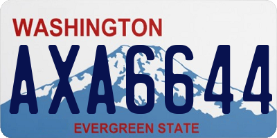 WA license plate AXA6644