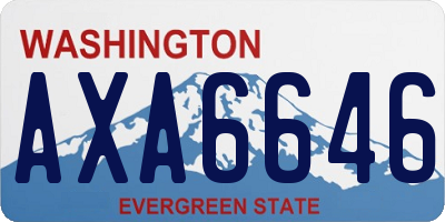 WA license plate AXA6646
