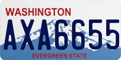 WA license plate AXA6655