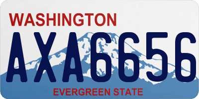 WA license plate AXA6656