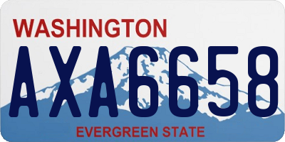 WA license plate AXA6658