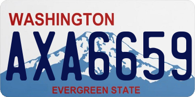 WA license plate AXA6659