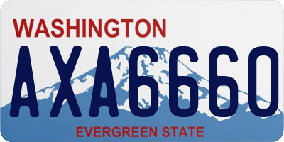 WA license plate AXA6660
