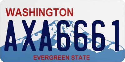 WA license plate AXA6661